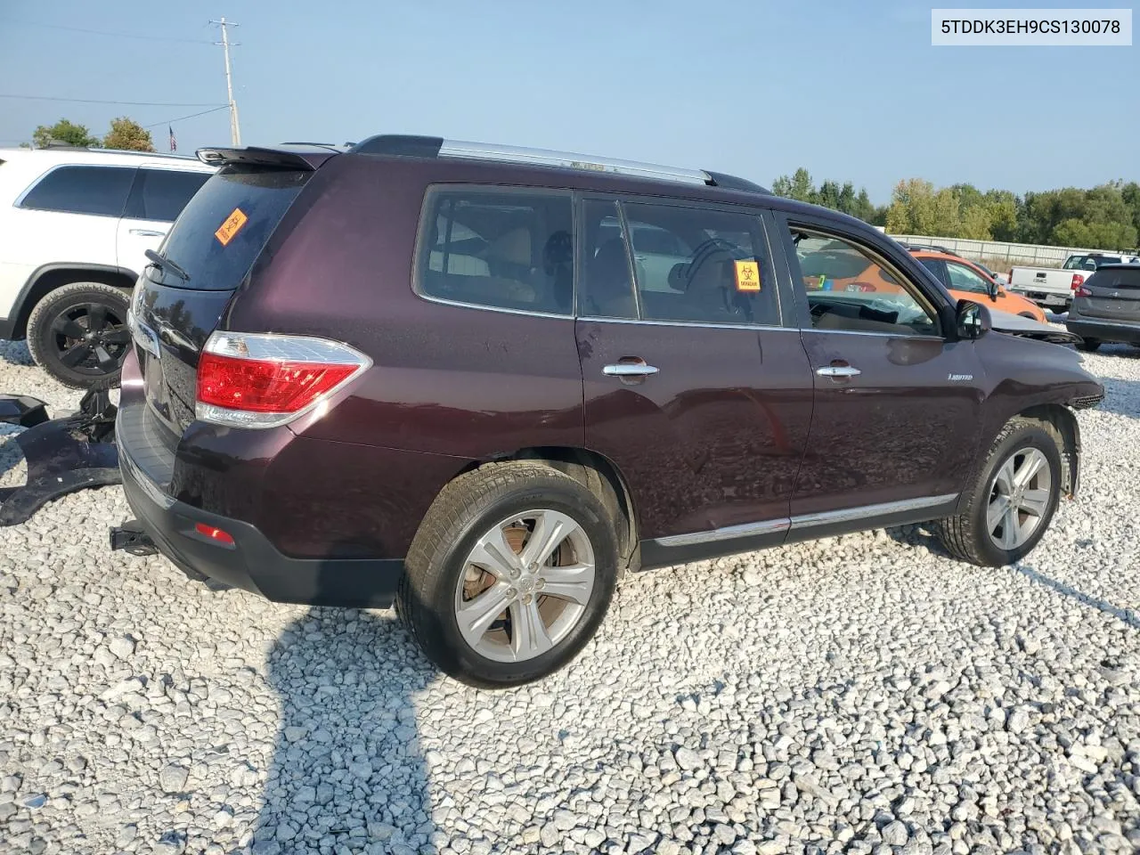 2012 Toyota Highlander Limited VIN: 5TDDK3EH9CS130078 Lot: 71063284