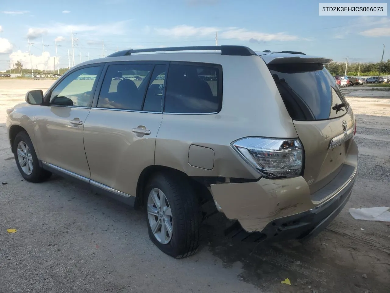 2012 Toyota Highlander Base VIN: 5TDZK3EH3CS066075 Lot: 71205064