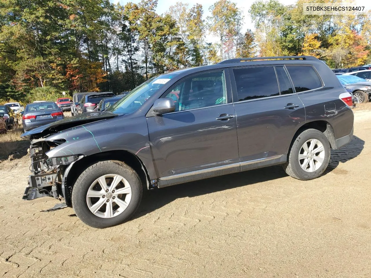 2012 Toyota Highlander Base VIN: 5TDBK3EH6CS124407 Lot: 71582824