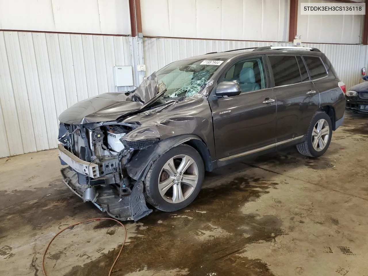 2012 Toyota Highlander Limited VIN: 5TDDK3EH3CS136118 Lot: 71887944