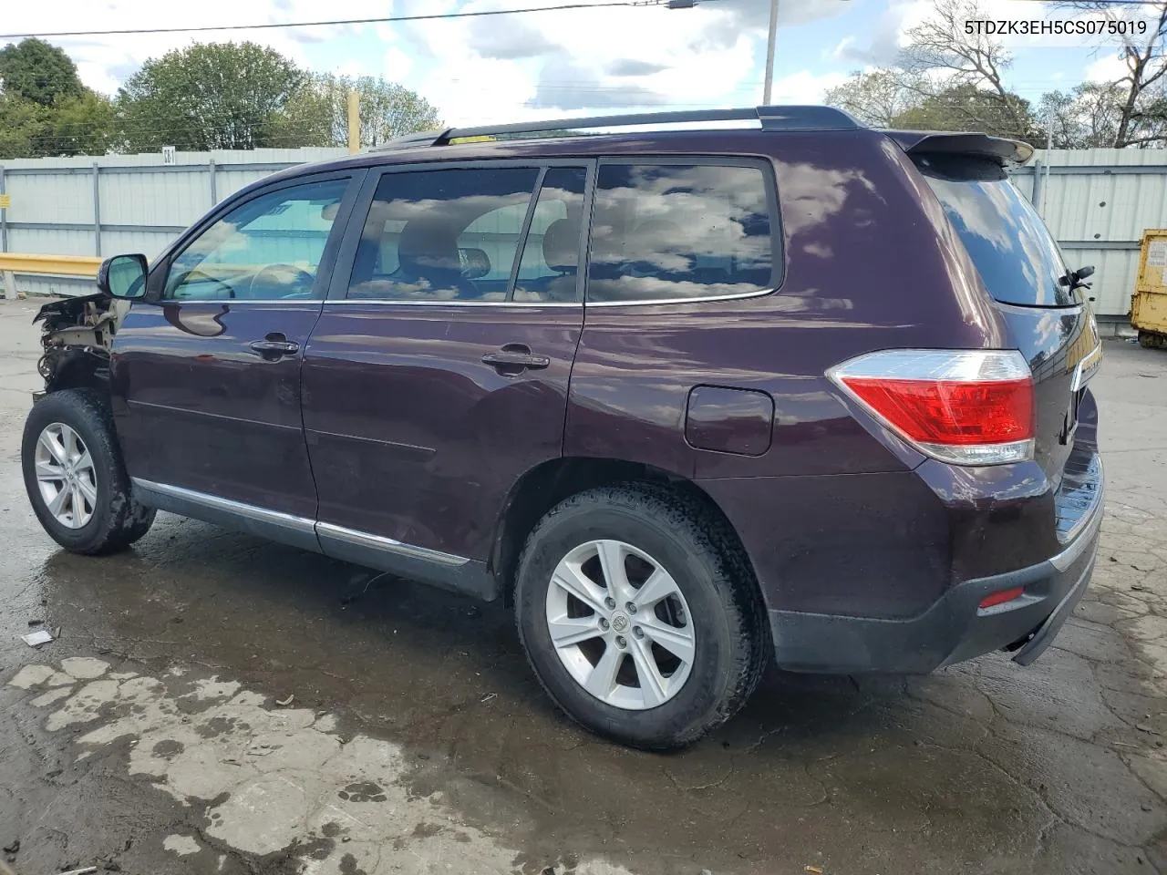 2012 Toyota Highlander Base VIN: 5TDZK3EH5CS075019 Lot: 72002714