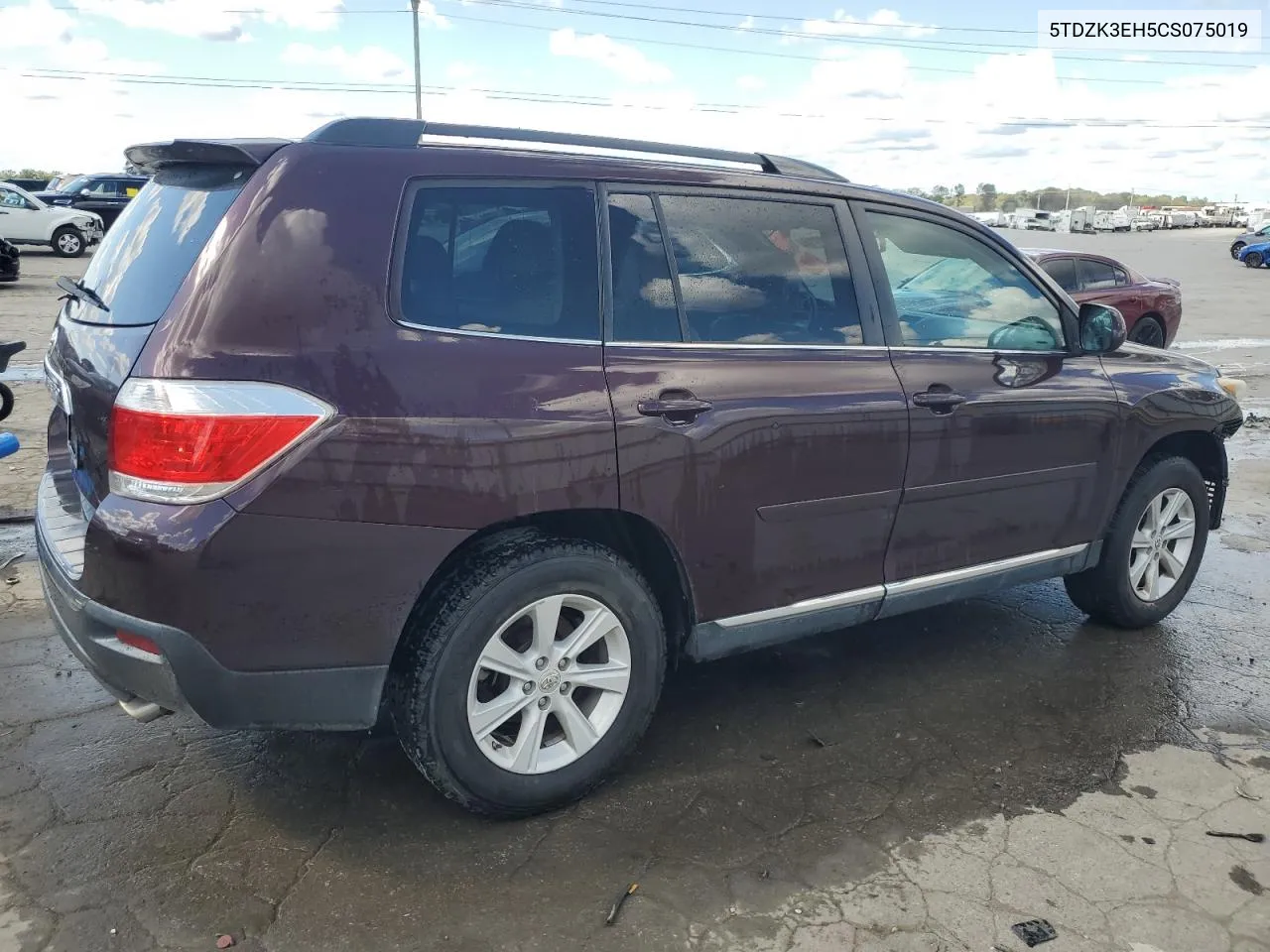 2012 Toyota Highlander Base VIN: 5TDZK3EH5CS075019 Lot: 72002714