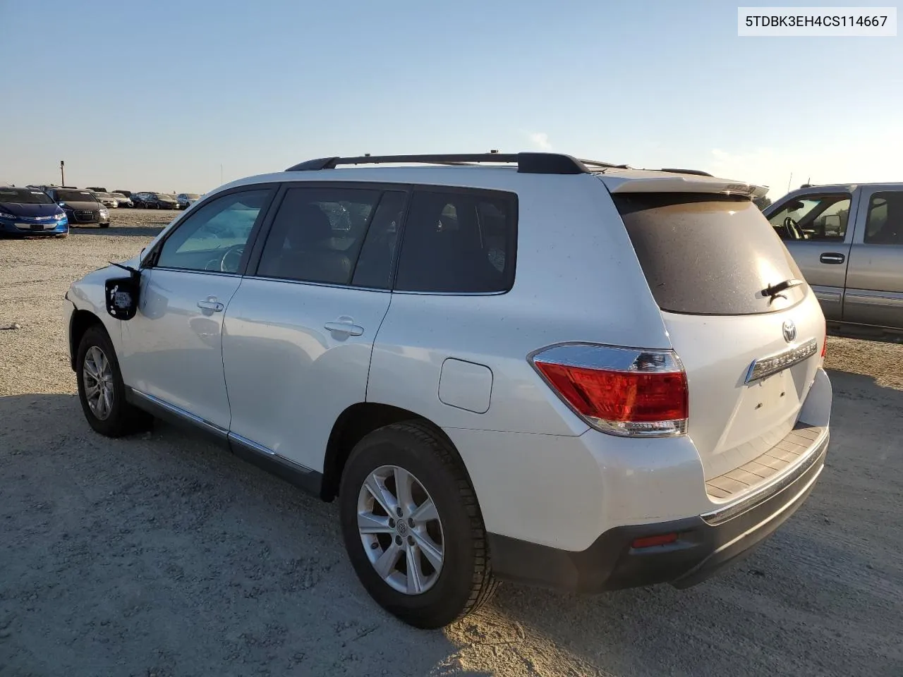 2012 Toyota Highlander Base VIN: 5TDBK3EH4CS114667 Lot: 72369174