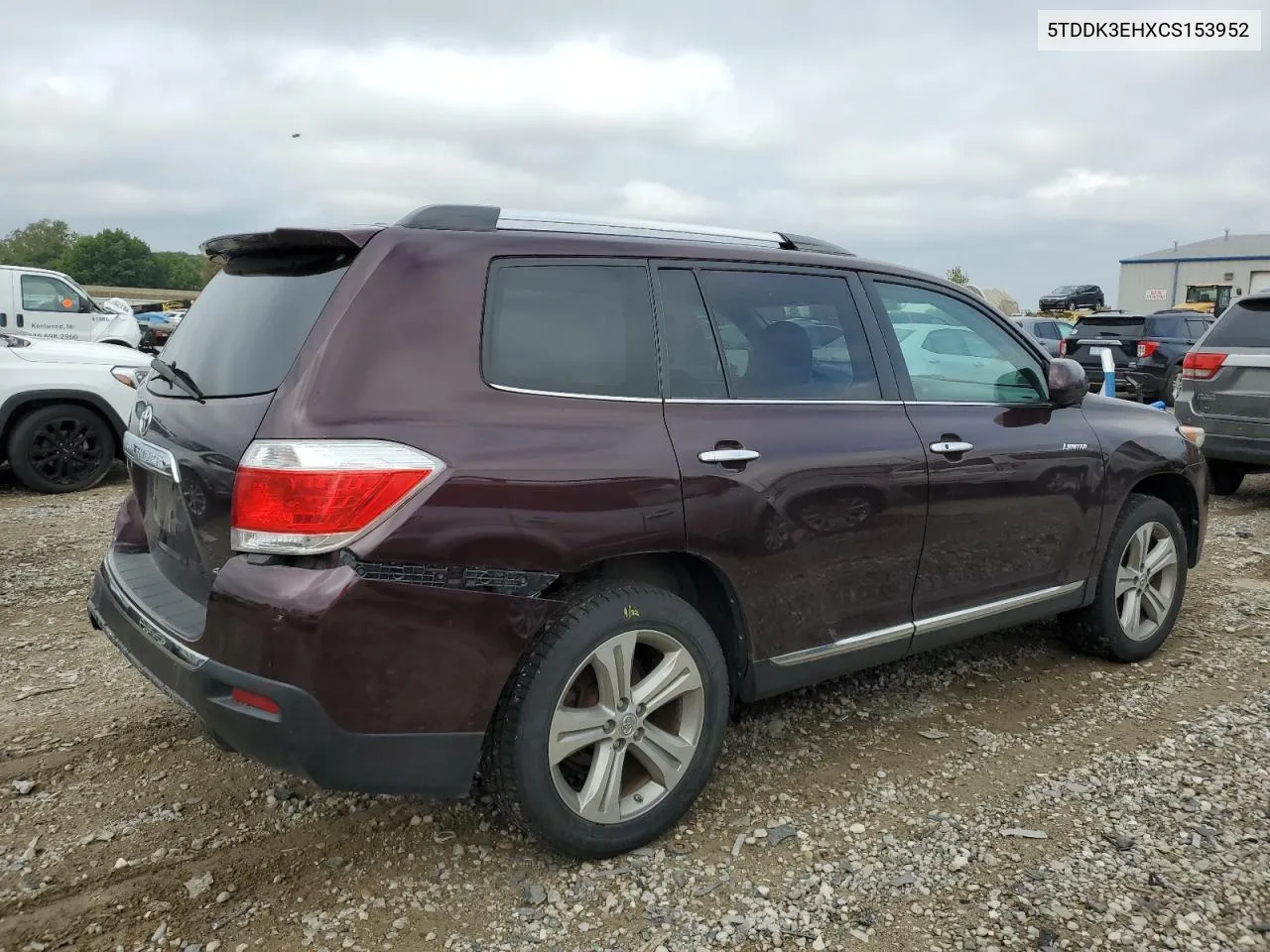 2012 Toyota Highlander Limited VIN: 5TDDK3EHXCS153952 Lot: 72492804