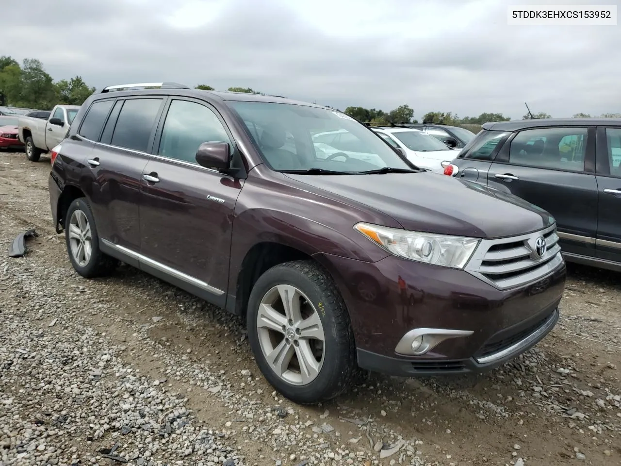 2012 Toyota Highlander Limited VIN: 5TDDK3EHXCS153952 Lot: 72492804