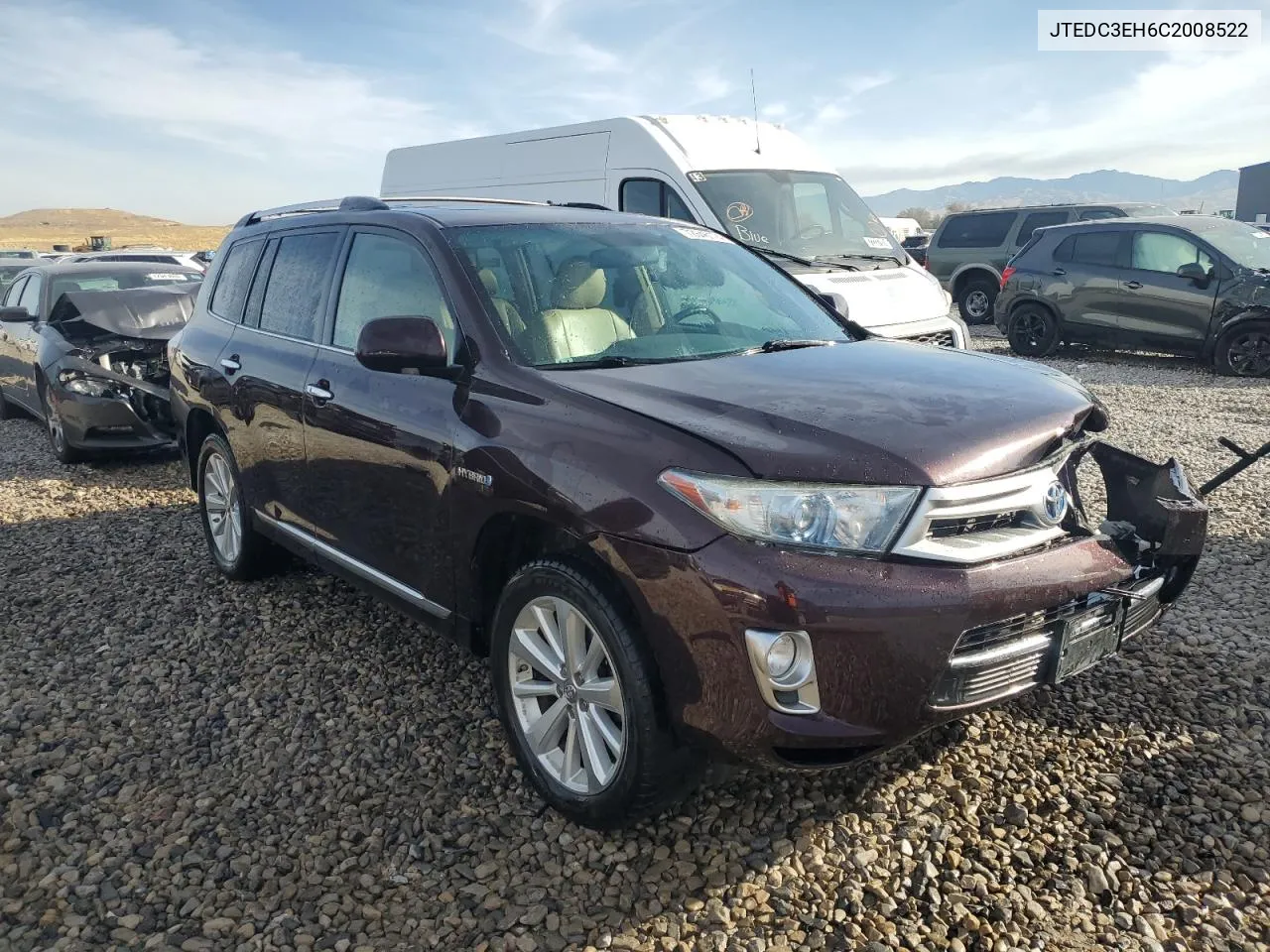 2012 Toyota Highlander Hybrid Limited VIN: JTEDC3EH6C2008522 Lot: 72646174