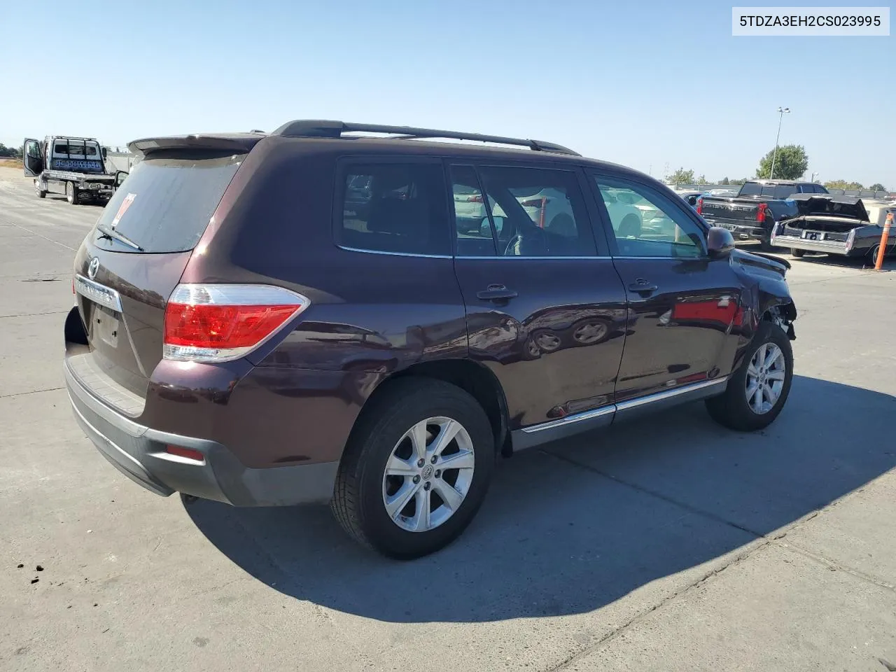 2012 Toyota Highlander Base VIN: 5TDZA3EH2CS023995 Lot: 72985194