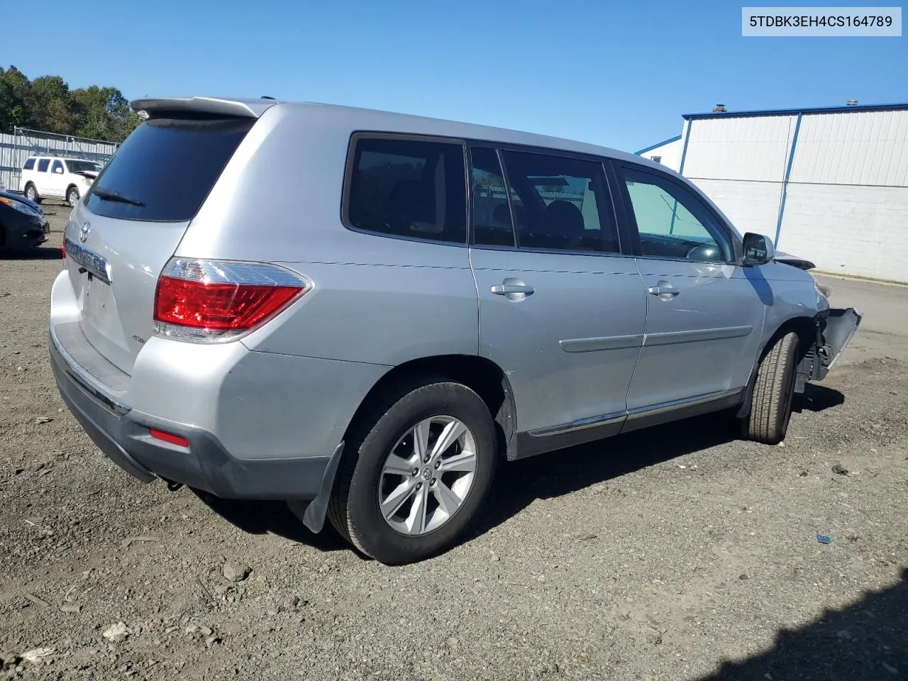 2012 Toyota Highlander Base VIN: 5TDBK3EH4CS164789 Lot: 73452354