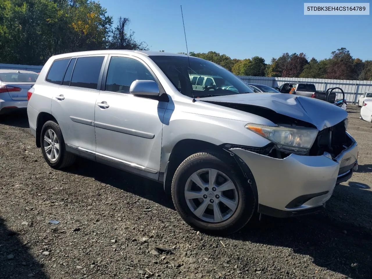 2012 Toyota Highlander Base VIN: 5TDBK3EH4CS164789 Lot: 73452354