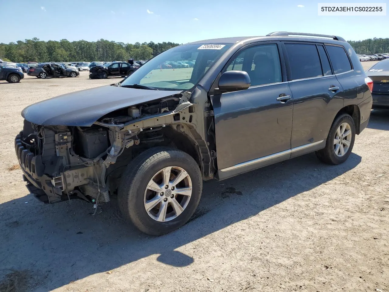 2012 Toyota Highlander Base VIN: 5TDZA3EH1CS022255 Lot: 73506594