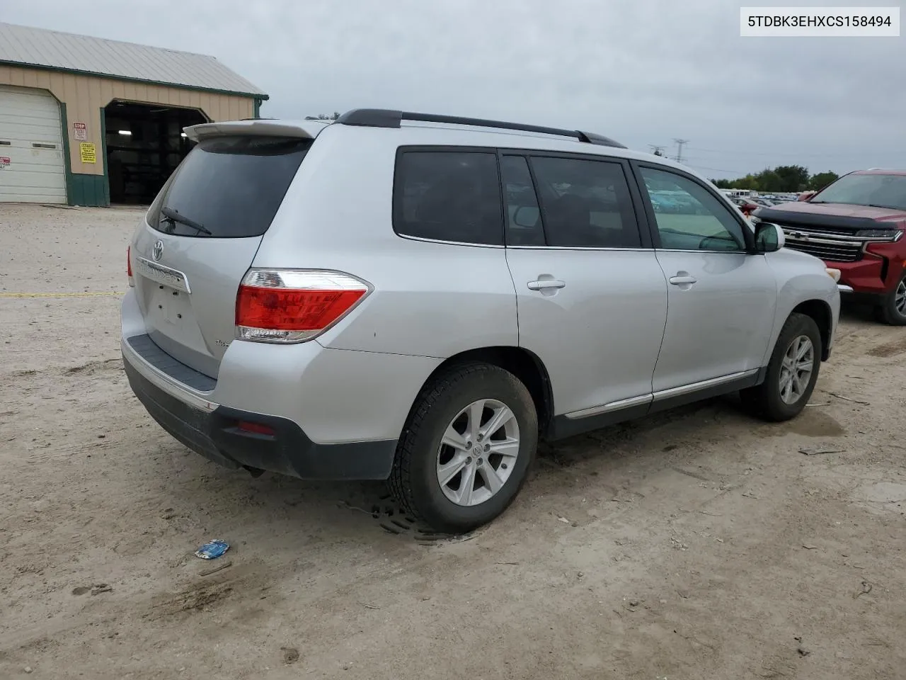 2012 Toyota Highlander Base VIN: 5TDBK3EHXCS158494 Lot: 73598674