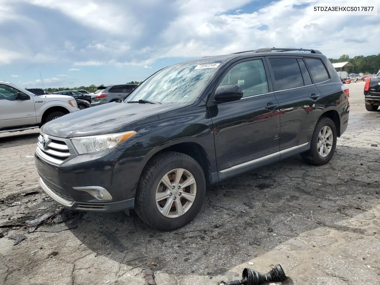 2012 Toyota Highlander Base VIN: 5TDZA3EHXCS017877 Lot: 73892244