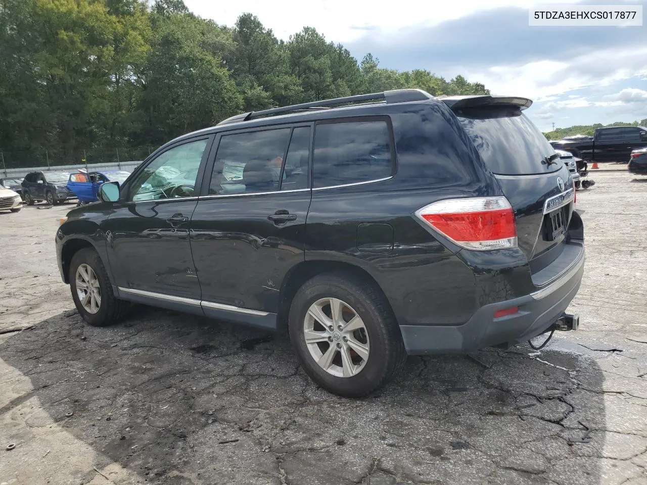 2012 Toyota Highlander Base VIN: 5TDZA3EHXCS017877 Lot: 73892244