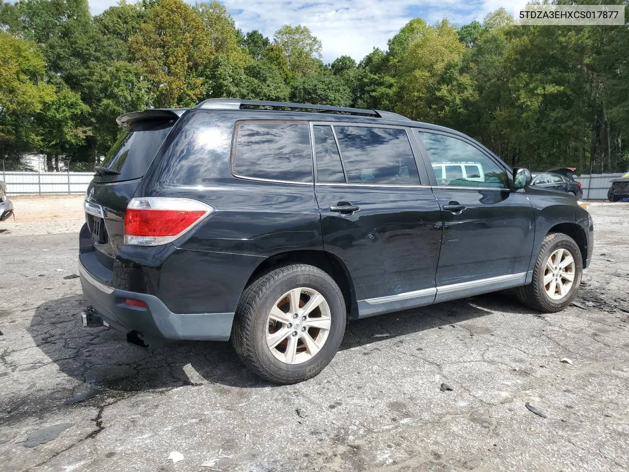 2012 Toyota Highlander Base VIN: 5TDZA3EHXCS017877 Lot: 73892244