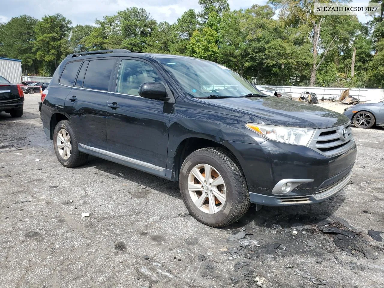 2012 Toyota Highlander Base VIN: 5TDZA3EHXCS017877 Lot: 73892244