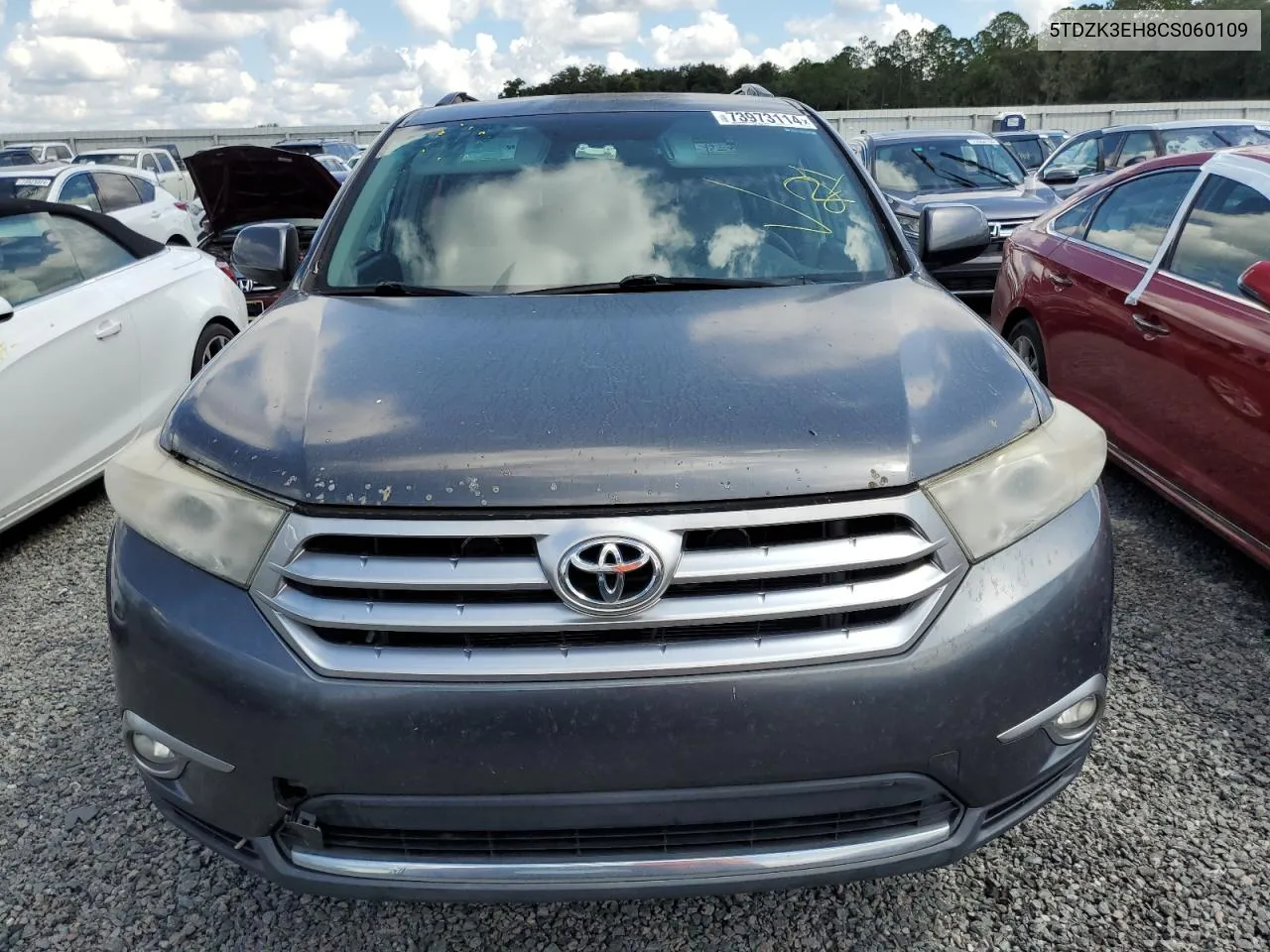 2012 Toyota Highlander Base VIN: 5TDZK3EH8CS060109 Lot: 73973114