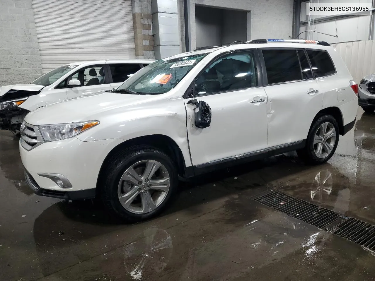 2012 Toyota Highlander Limited VIN: 5TDDK3EH8CS136955 Lot: 73982844