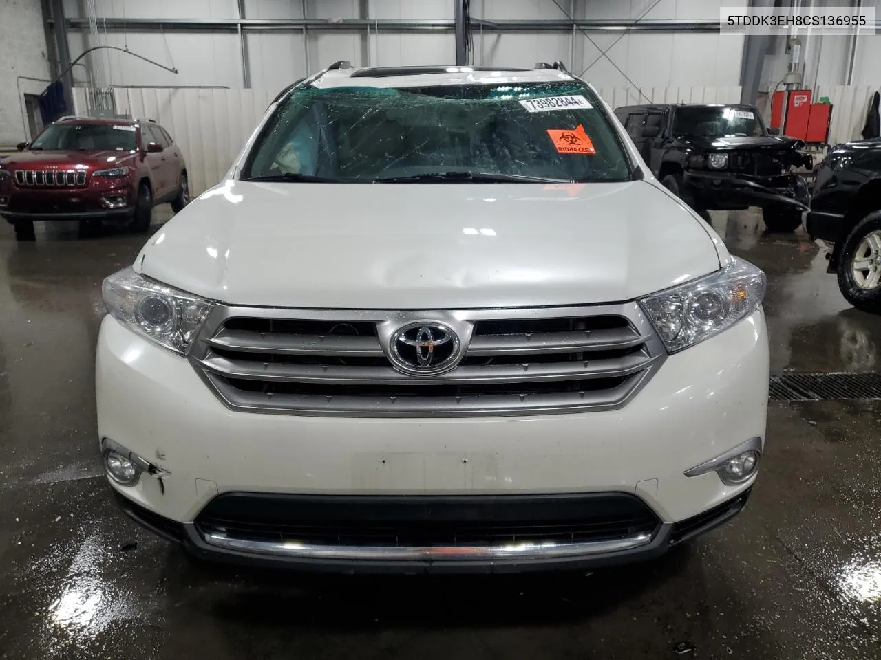 2012 Toyota Highlander Limited VIN: 5TDDK3EH8CS136955 Lot: 73982844