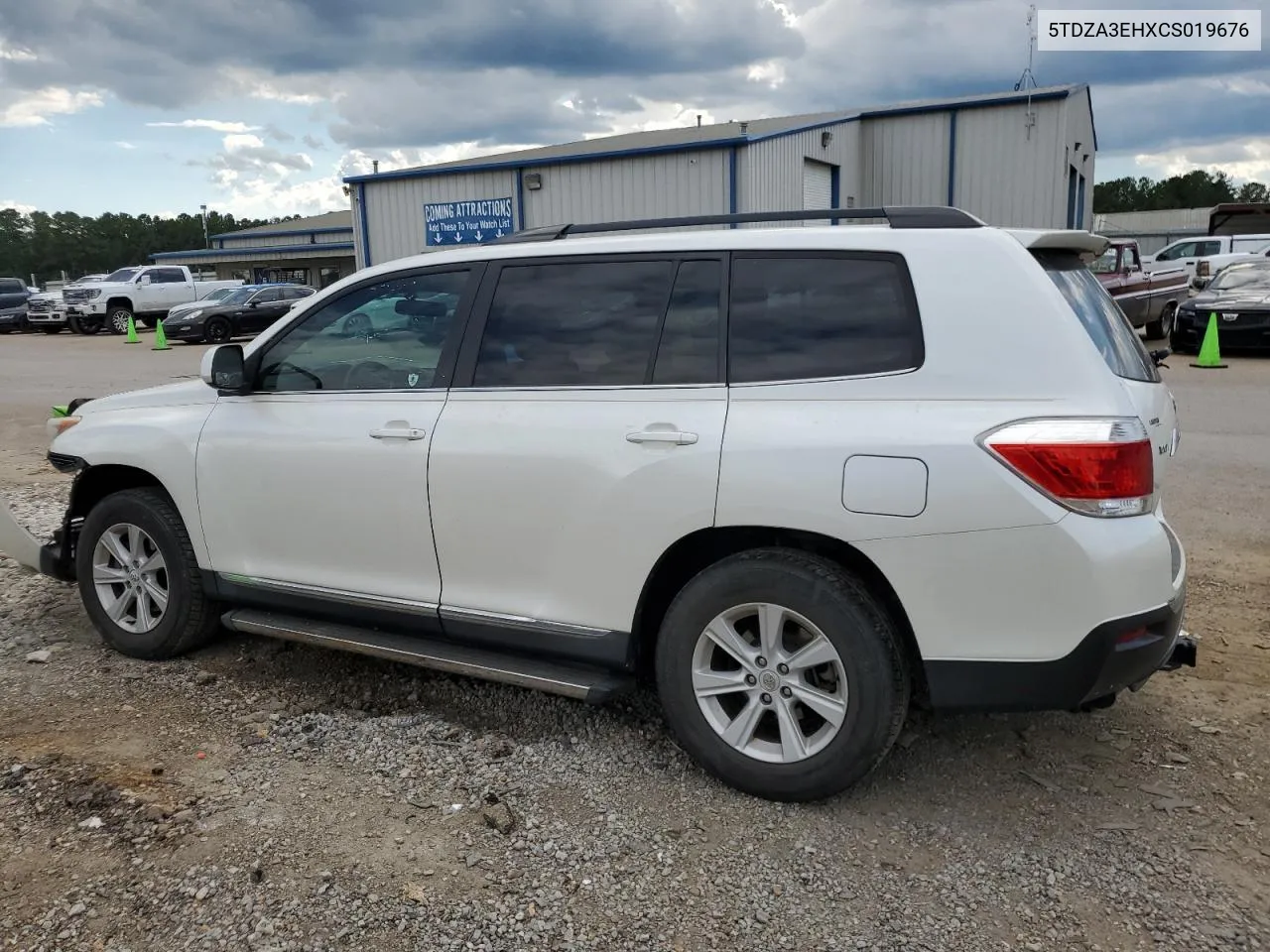 2012 Toyota Highlander Base VIN: 5TDZA3EHXCS019676 Lot: 74073984