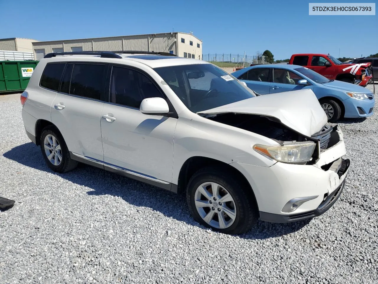 2012 Toyota Highlander Base VIN: 5TDZK3EH0CS067393 Lot: 74308084