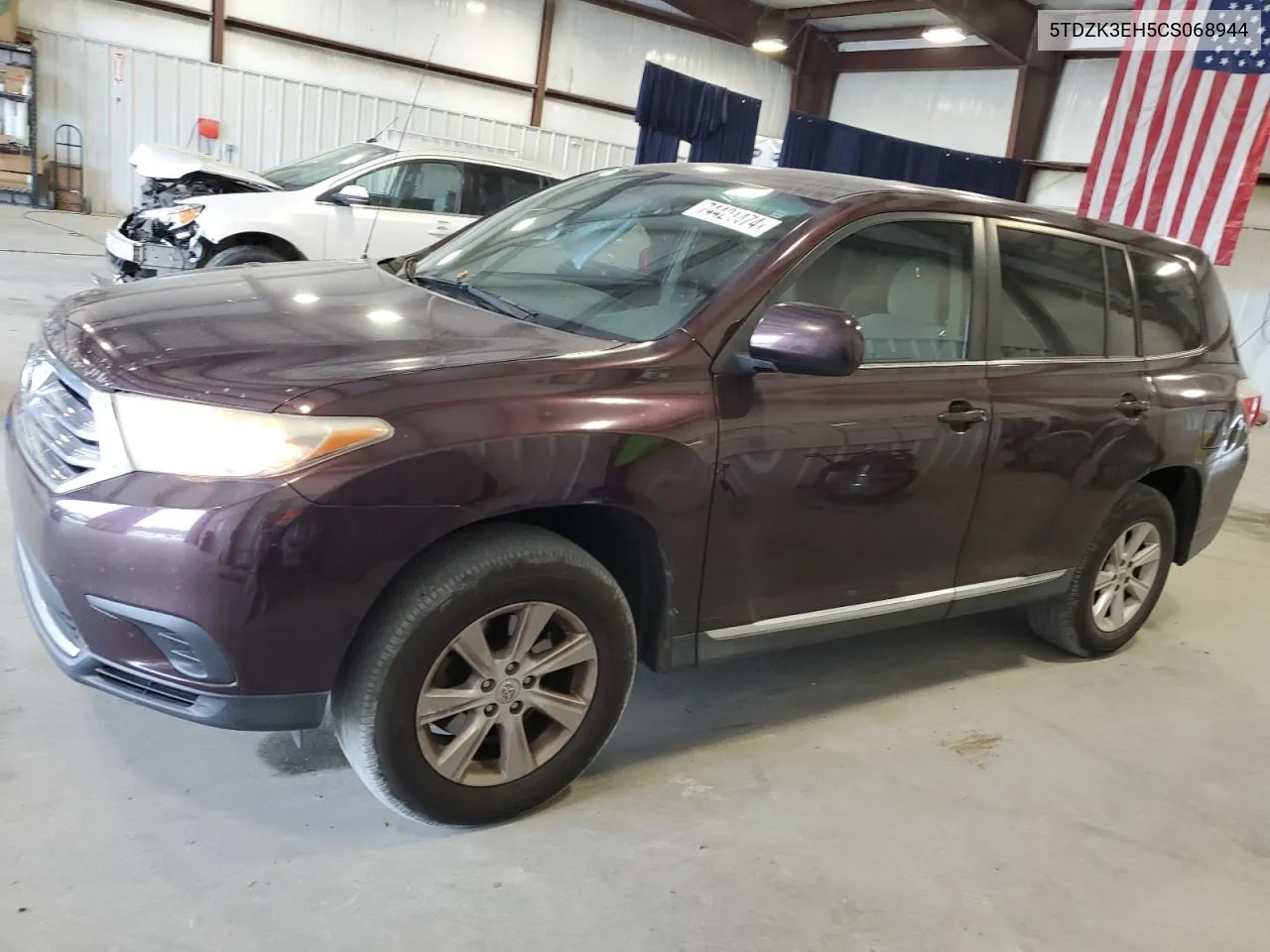 2012 Toyota Highlander Base VIN: 5TDZK3EH5CS068944 Lot: 74421474