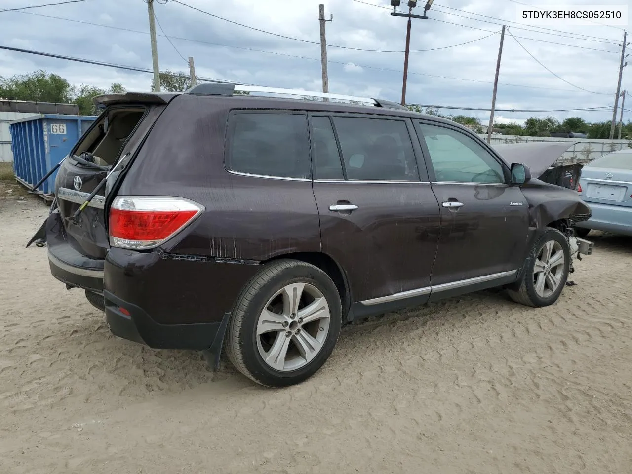 2012 Toyota Highlander Limited VIN: 5TDYK3EH8CS052510 Lot: 74583074