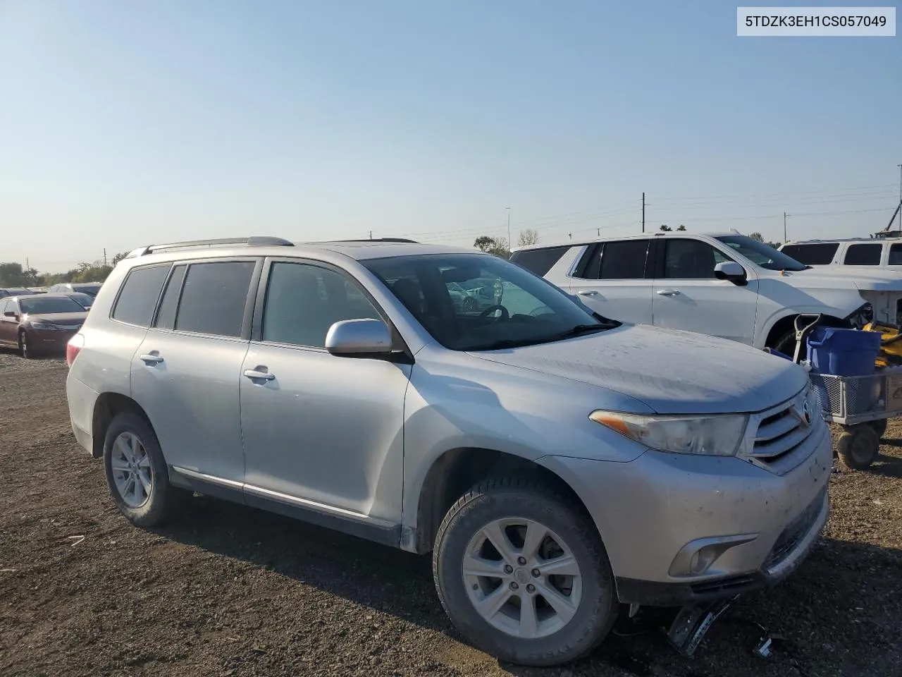 2012 Toyota Highlander Base VIN: 5TDZK3EH1CS057049 Lot: 74902844