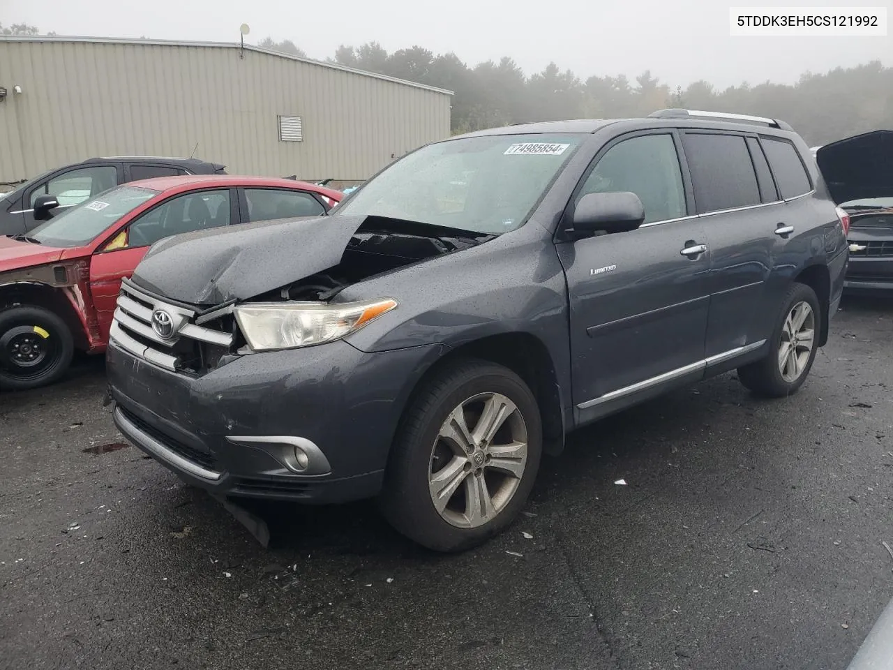 2012 Toyota Highlander Limited VIN: 5TDDK3EH5CS121992 Lot: 74985854