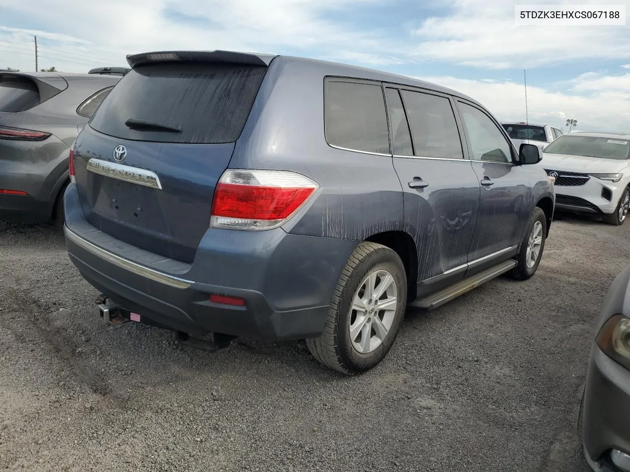 2012 Toyota Highlander Base VIN: 5TDZK3EHXCS067188 Lot: 75012904