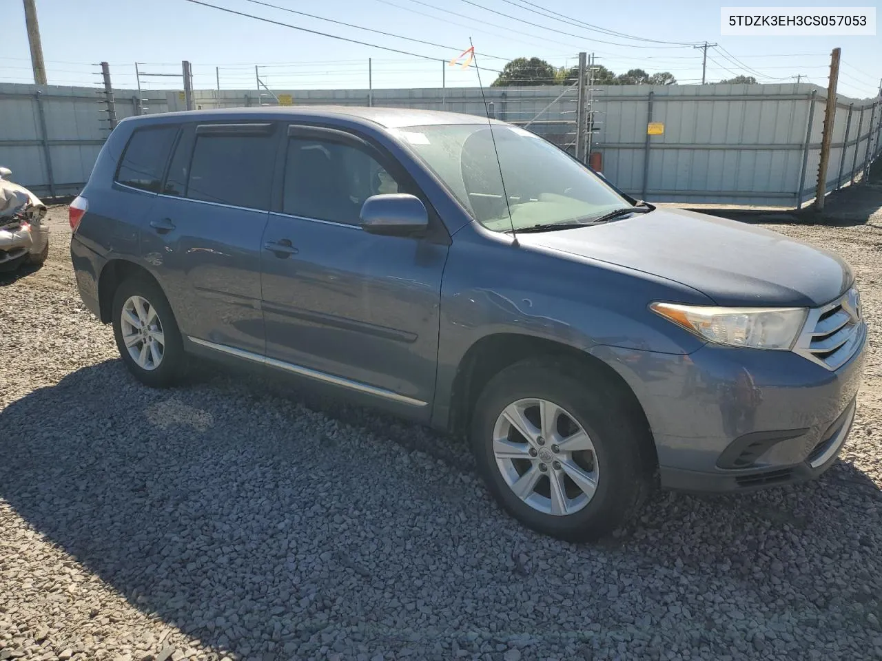 2012 Toyota Highlander Base VIN: 5TDZK3EH3CS057053 Lot: 75047244