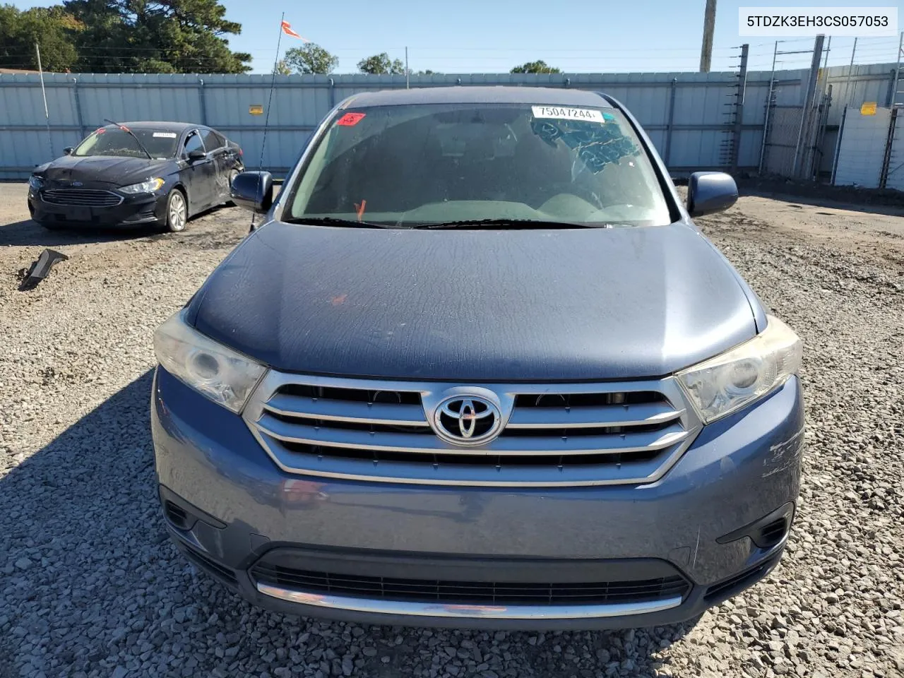 2012 Toyota Highlander Base VIN: 5TDZK3EH3CS057053 Lot: 75047244