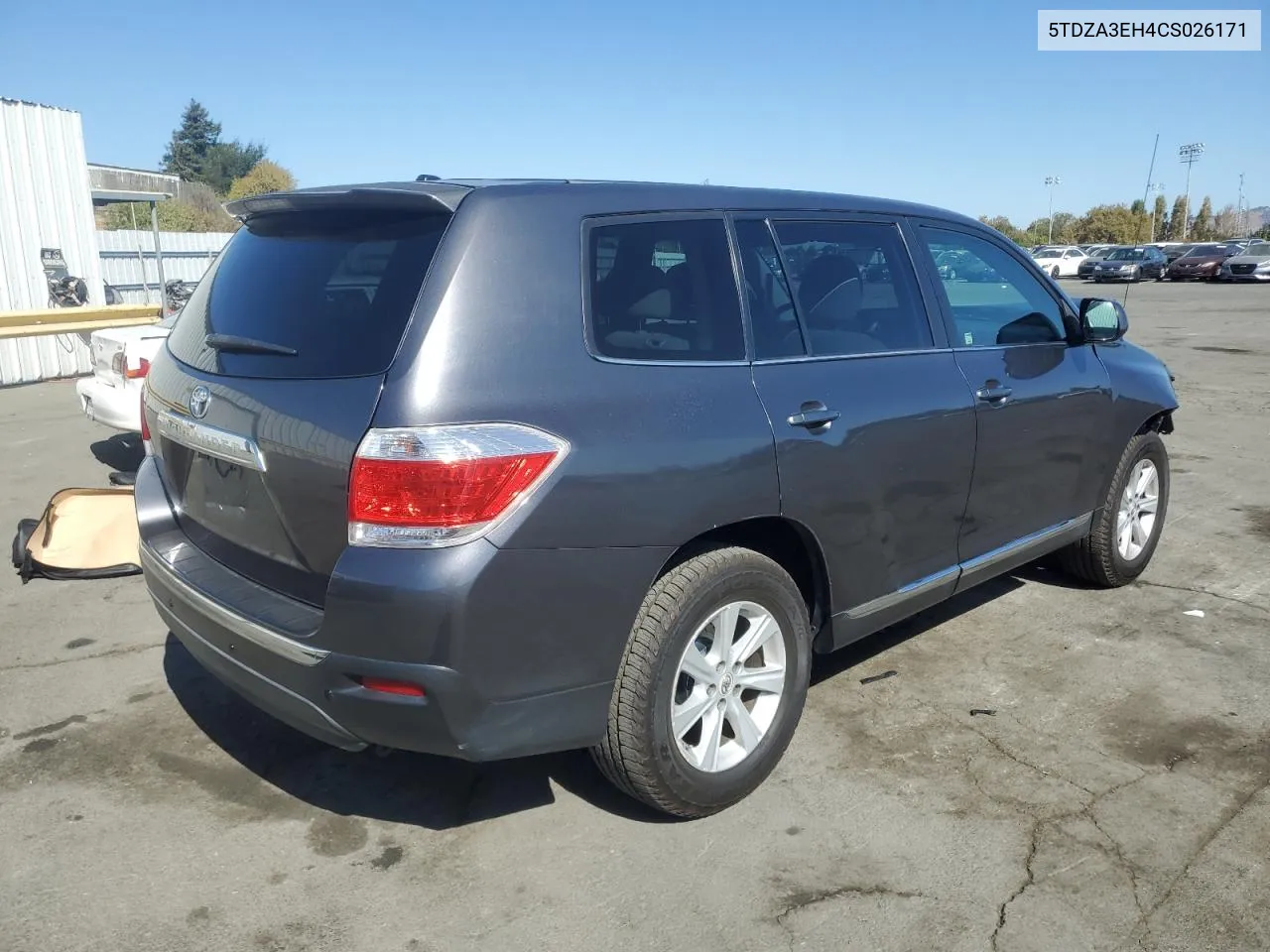 2012 Toyota Highlander Base VIN: 5TDZA3EH4CS026171 Lot: 75315344