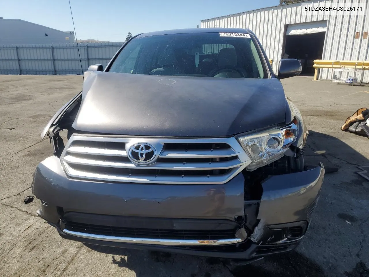 2012 Toyota Highlander Base VIN: 5TDZA3EH4CS026171 Lot: 75315344