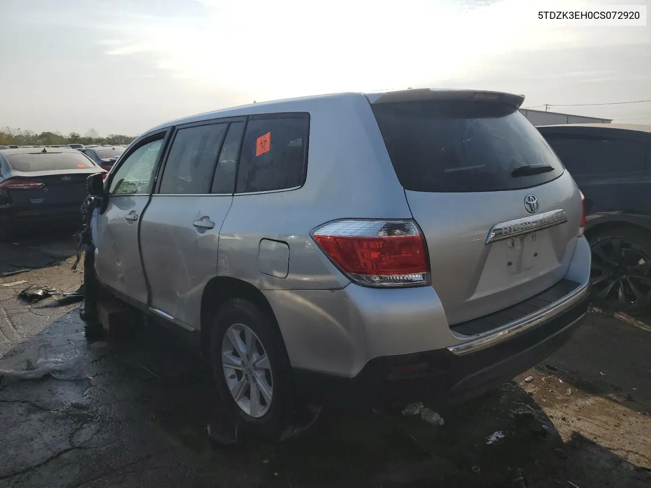 5TDZK3EH0CS072920 2012 Toyota Highlander Base