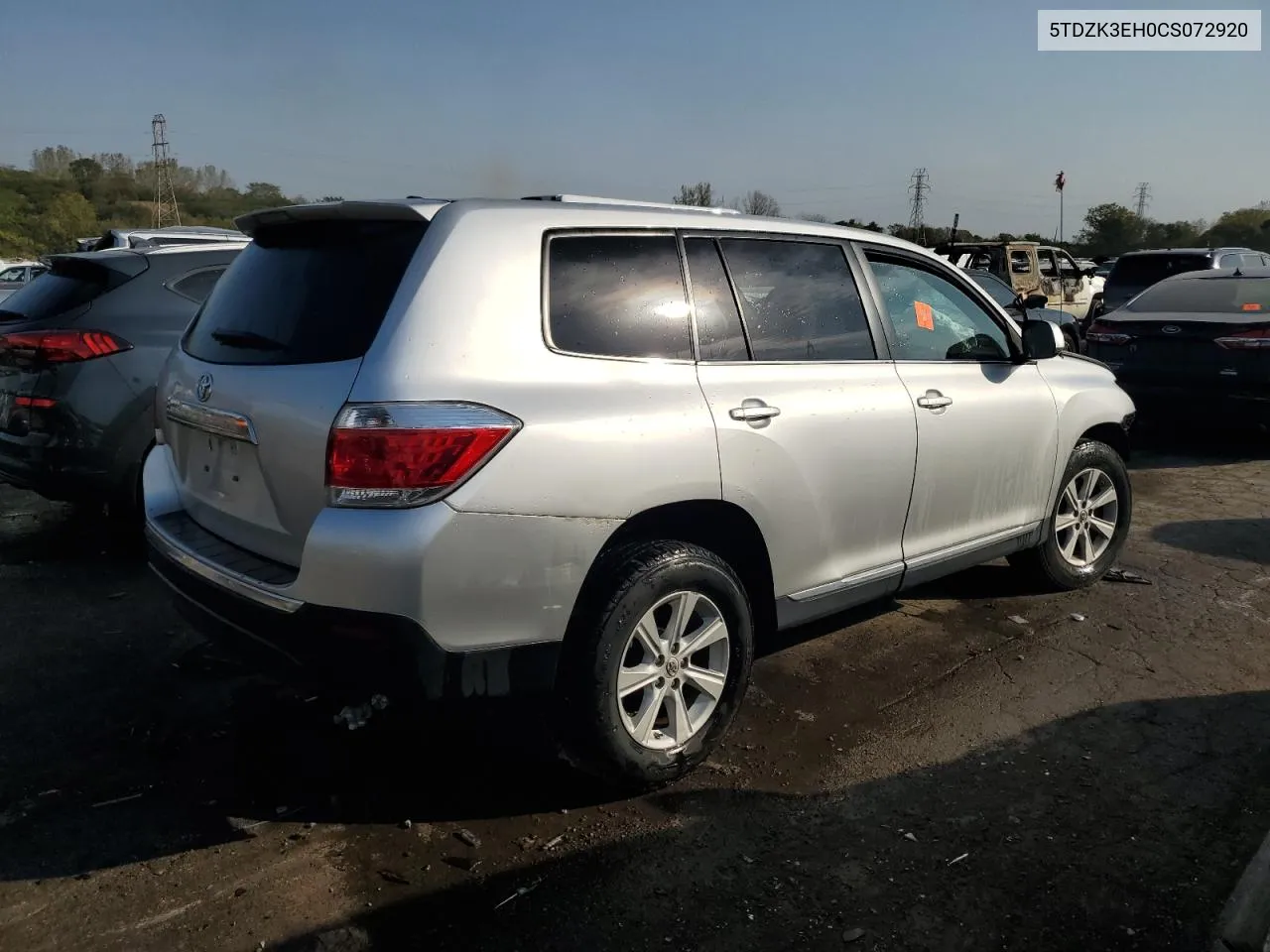 5TDZK3EH0CS072920 2012 Toyota Highlander Base