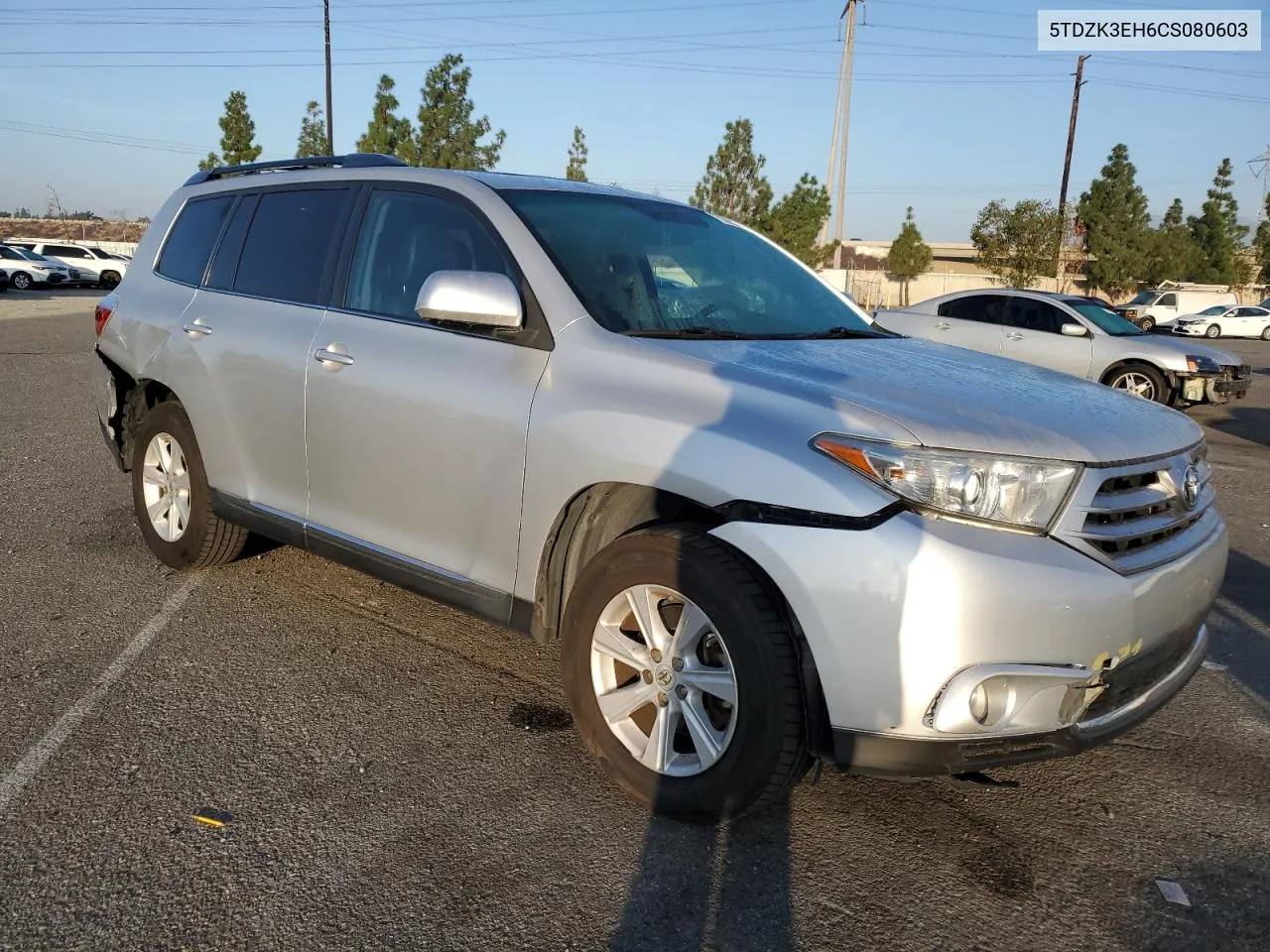 2012 Toyota Highlander Base VIN: 5TDZK3EH6CS080603 Lot: 75500574