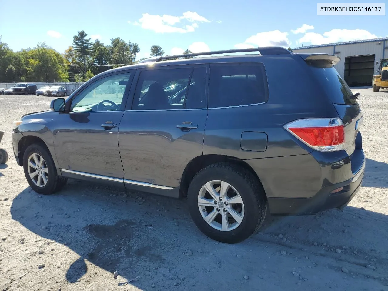 2012 Toyota Highlander Base VIN: 5TDBK3EH3CS146137 Lot: 75590024