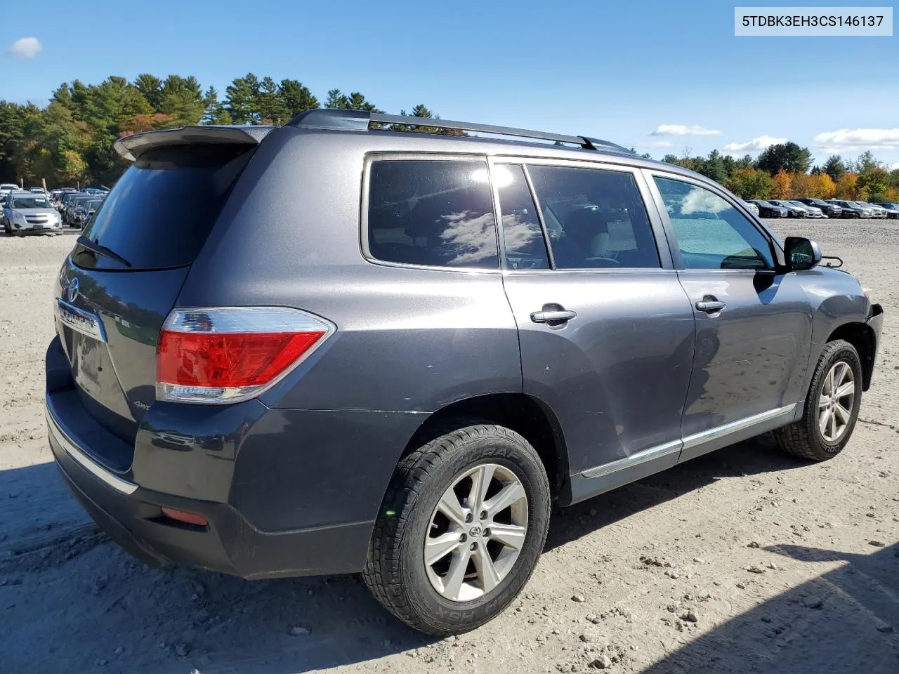 2012 Toyota Highlander Base VIN: 5TDBK3EH3CS146137 Lot: 75590024