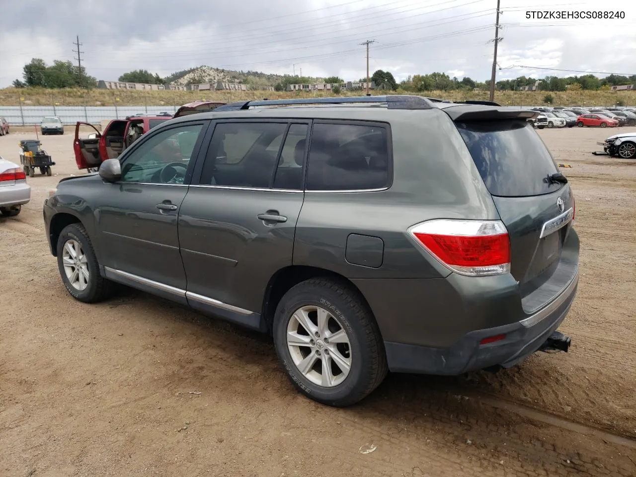 2012 Toyota Highlander Base VIN: 5TDZK3EH3CS088240 Lot: 75624544