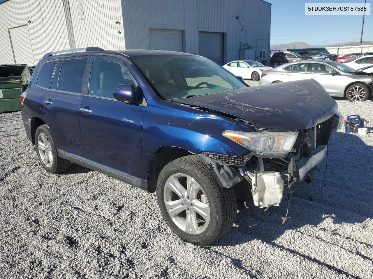 2012 Toyota Highlander Limited VIN: 5TDDK3EH7CS157585 Lot: 75896964