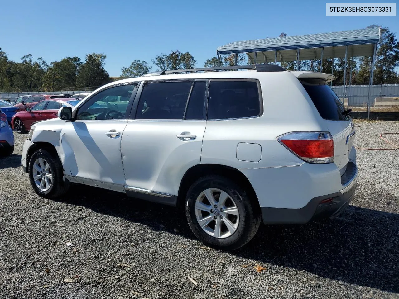 2012 Toyota Highlander Base VIN: 5TDZK3EH8CS073331 Lot: 75931164