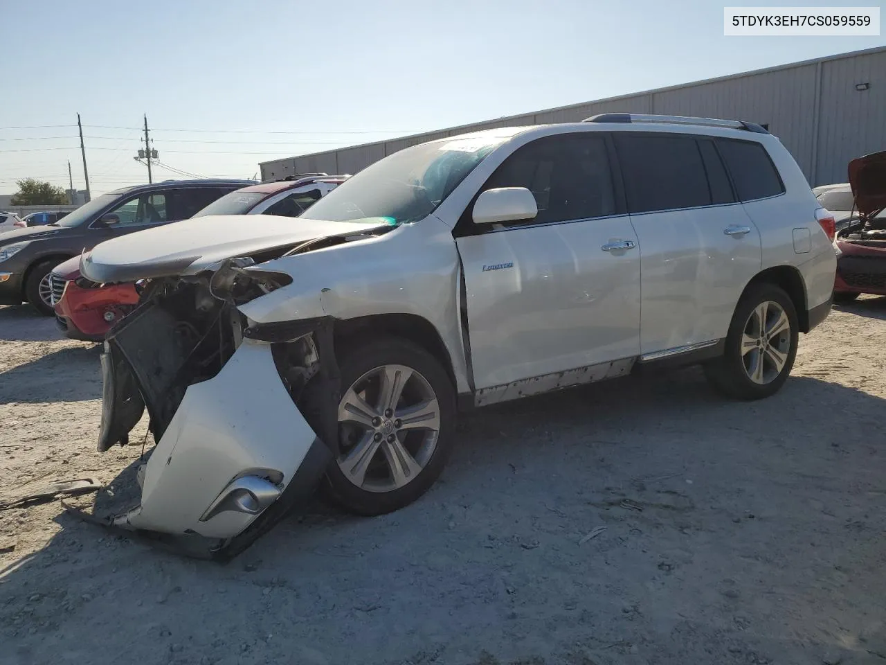 2012 Toyota Highlander Limited VIN: 5TDYK3EH7CS059559 Lot: 76077314