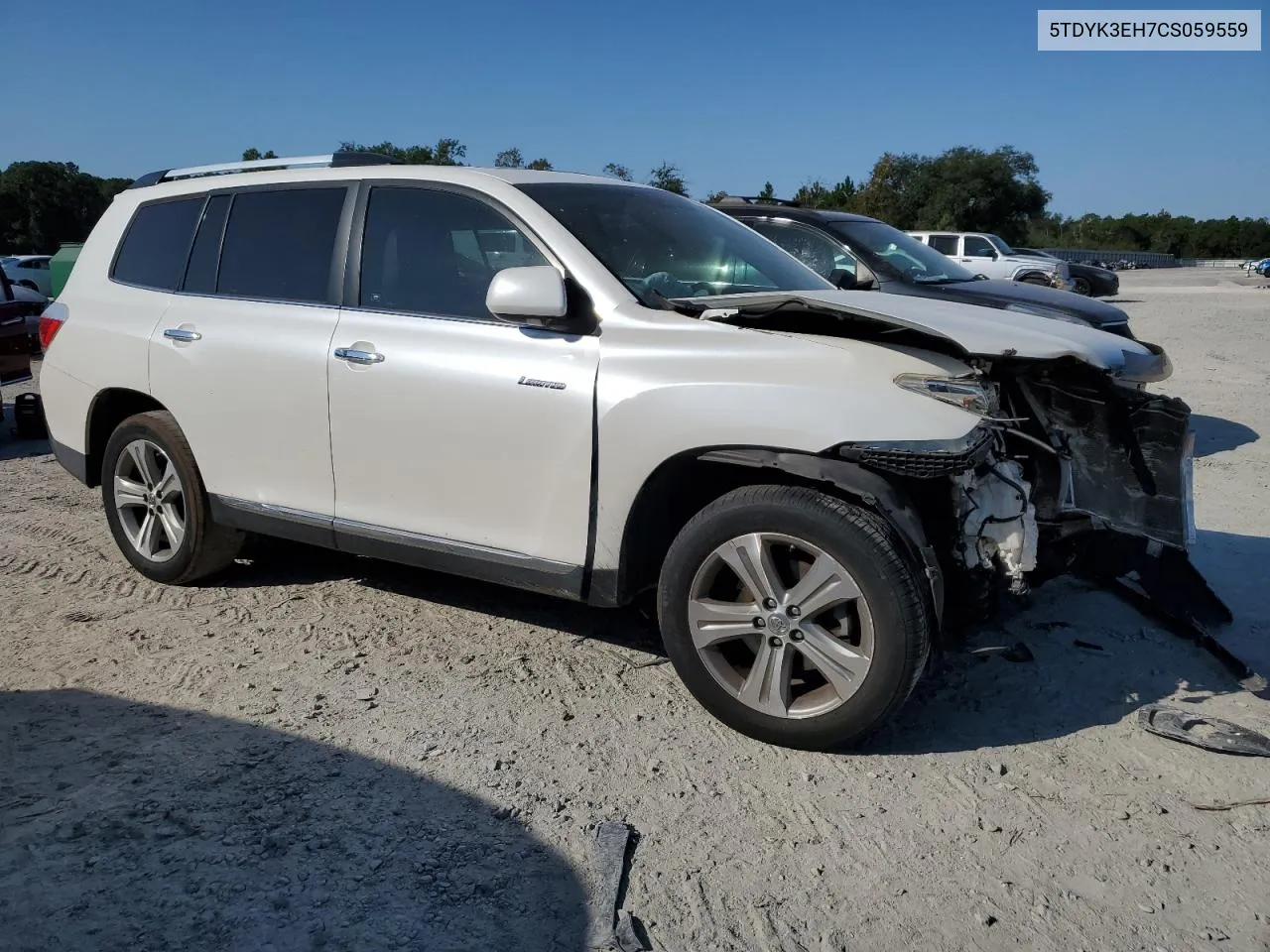 2012 Toyota Highlander Limited VIN: 5TDYK3EH7CS059559 Lot: 76077314