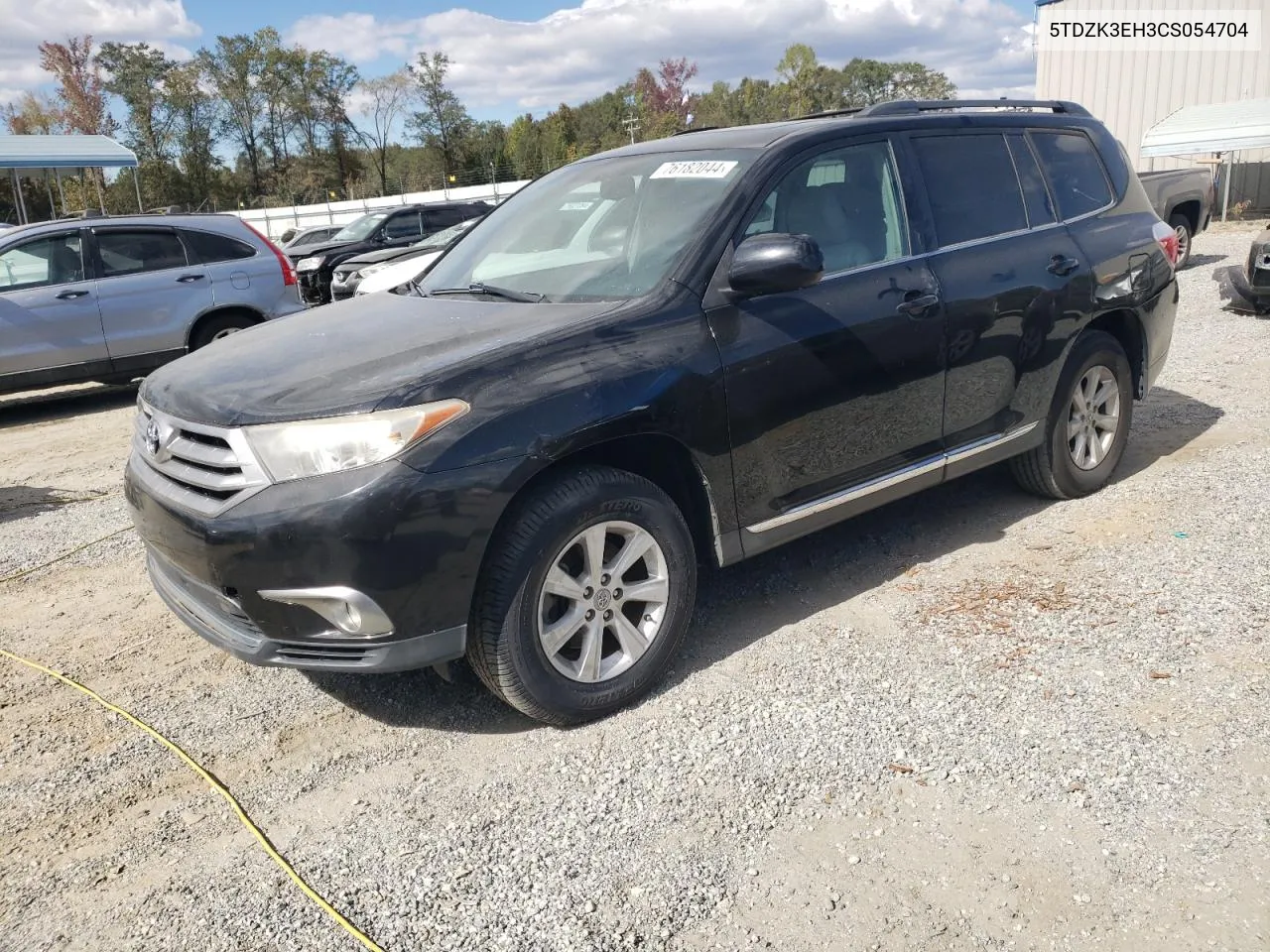 2012 Toyota Highlander Base VIN: 5TDZK3EH3CS054704 Lot: 76182044