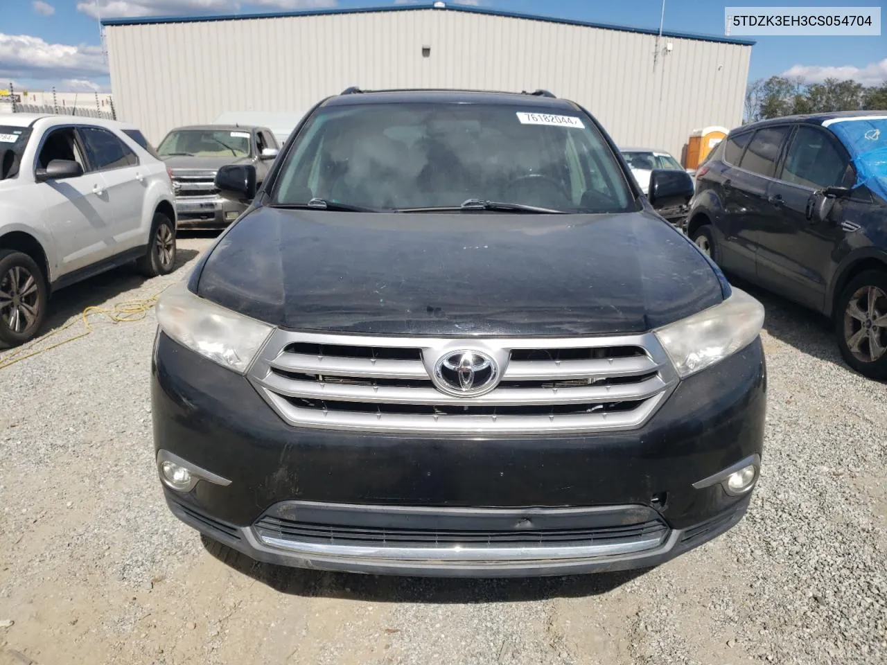 2012 Toyota Highlander Base VIN: 5TDZK3EH3CS054704 Lot: 76182044