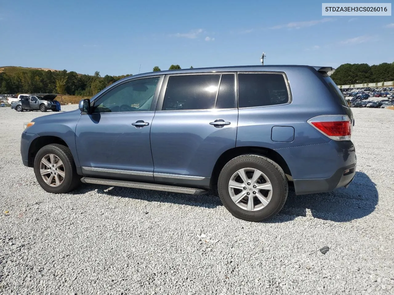 2012 Toyota Highlander Base VIN: 5TDZA3EH3CS026016 Lot: 76371854