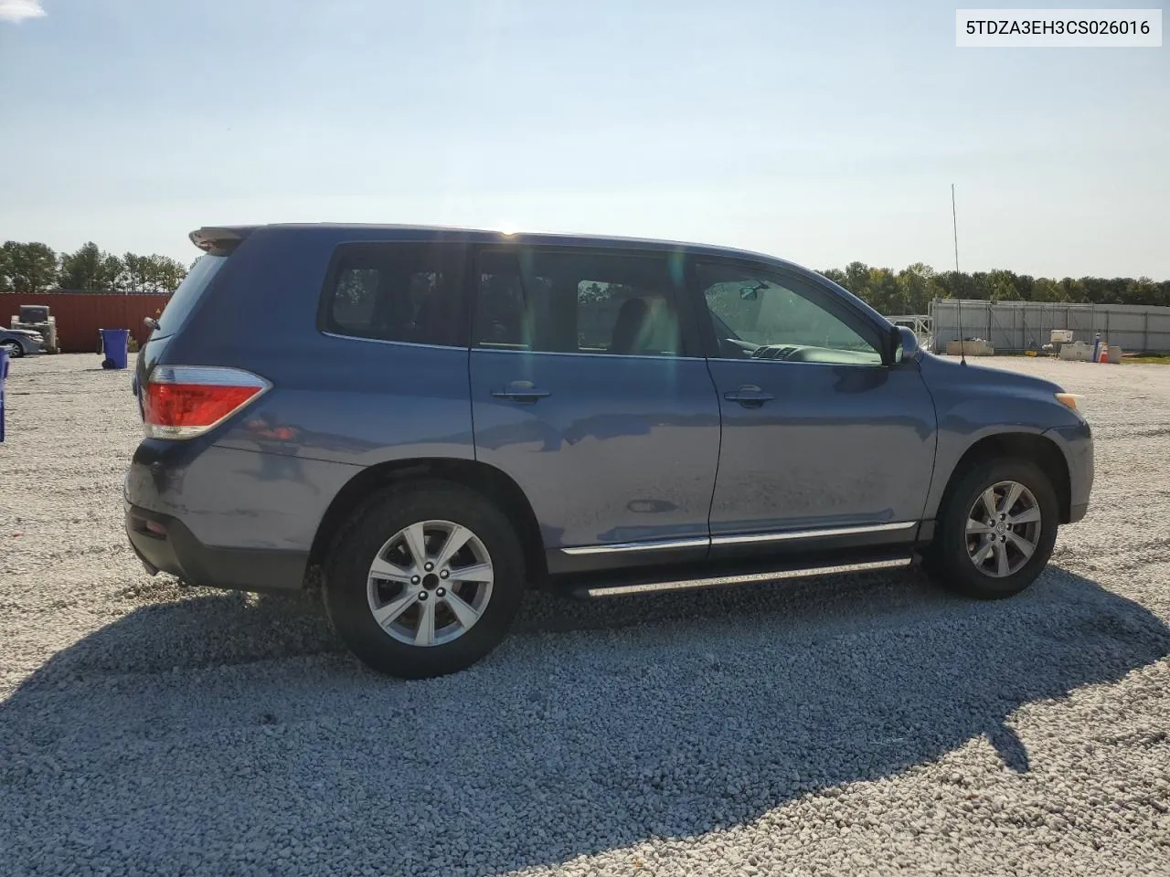 2012 Toyota Highlander Base VIN: 5TDZA3EH3CS026016 Lot: 76371854