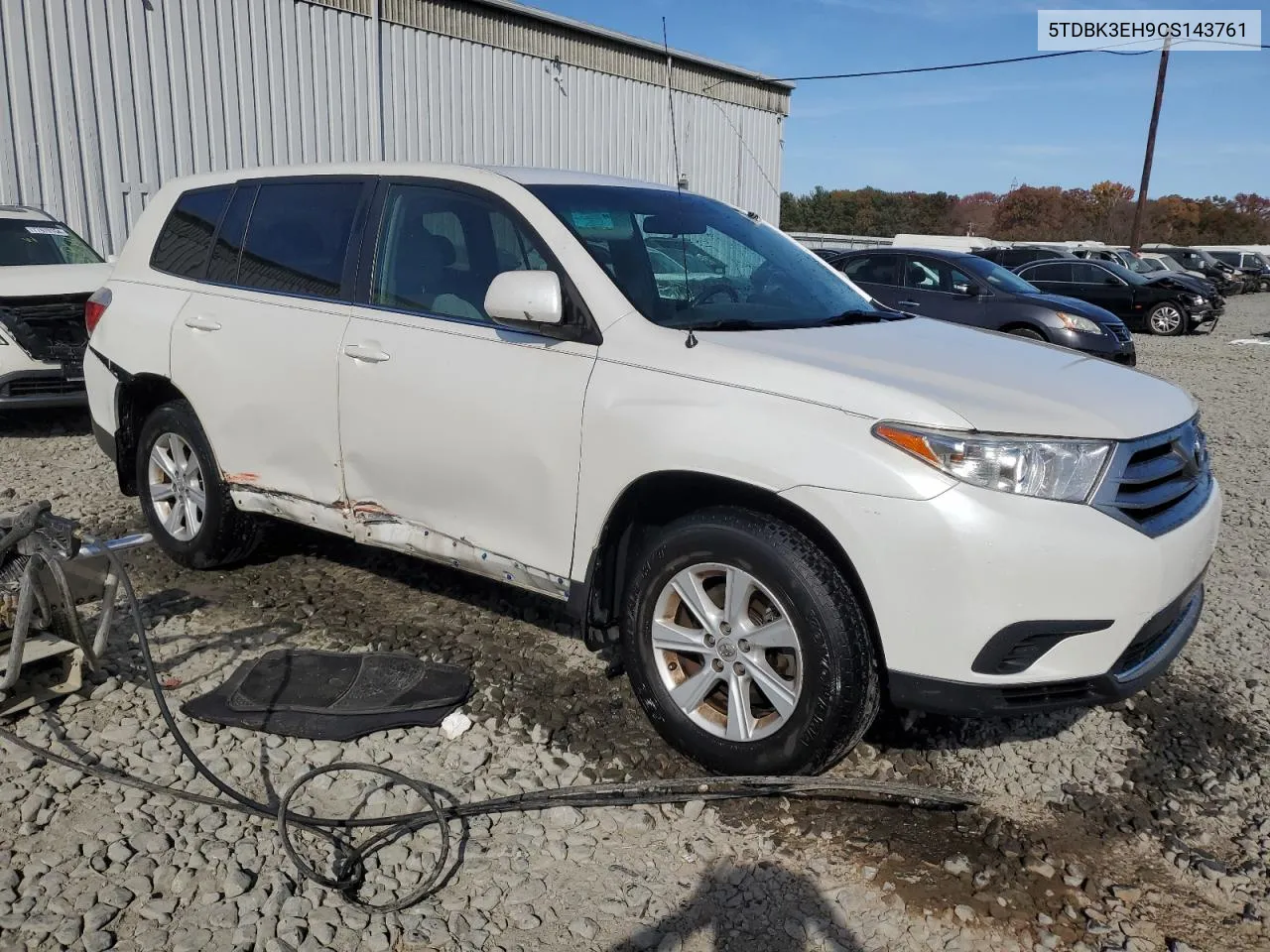 2012 Toyota Highlander Base VIN: 5TDBK3EH9CS143761 Lot: 76570924