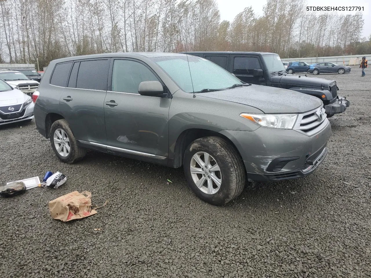 2012 Toyota Highlander Base VIN: 5TDBK3EH4CS127791 Lot: 76778094