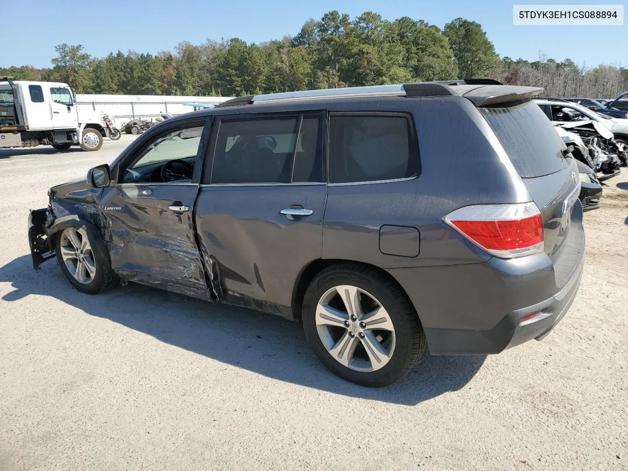 2012 Toyota Highlander Limited VIN: 5TDYK3EH1CS088894 Lot: 77155144